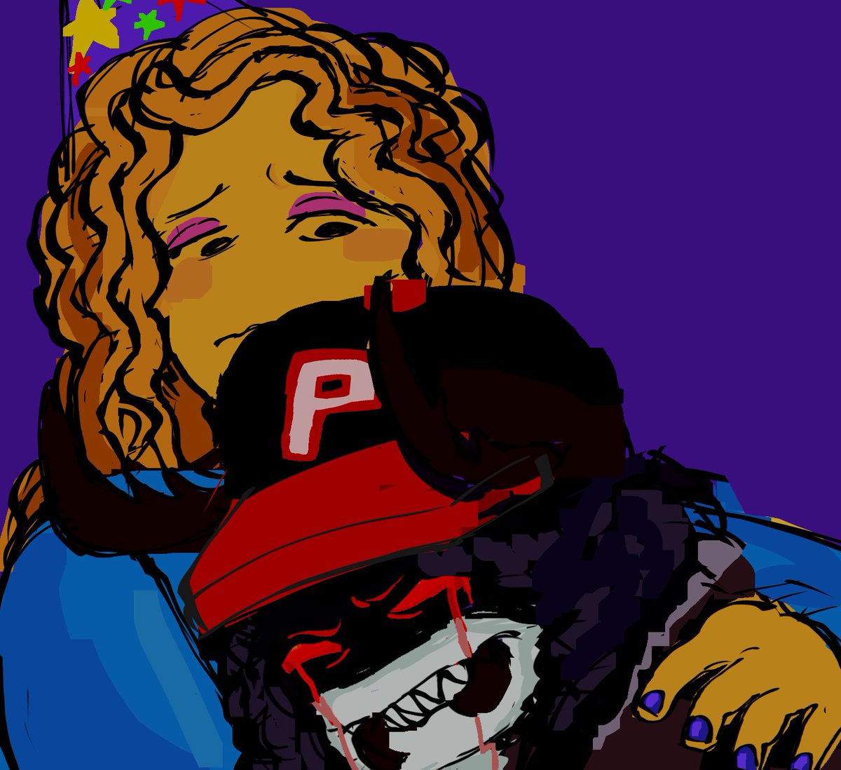 fishypedia's tweet photo. draws pest having a mental breakdown for the 100th time while poob comforts them. again. for the 100th time. i love partybeetle!

#regretevator #partybeetle #regretevatorpest #regretevatorpoob https://t.co/wBKc0Yhq0V