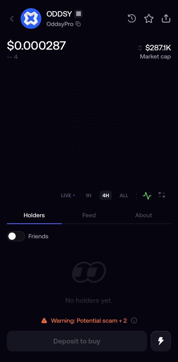 Oddsypro's tweet photo. We can see a oddsy fake token launched on base with warnings https://t.co/jGItcTspCr