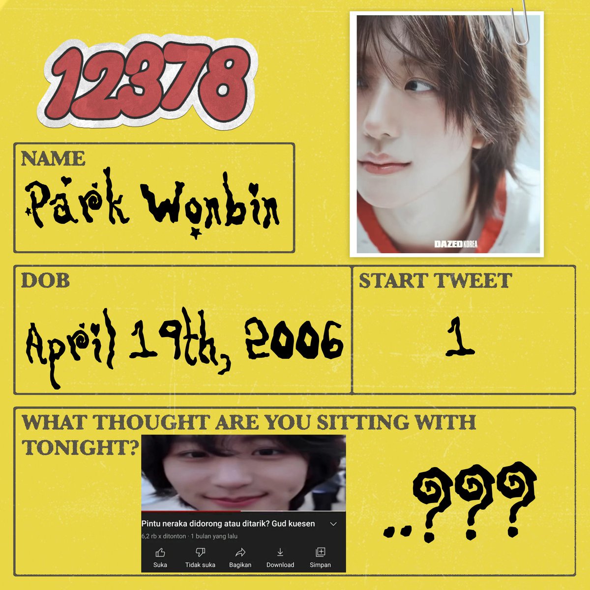 Cheers2Wonbin's tweet photo. mayb first convo kita ngobrolin kisah nabi atau perang dunia, https://t.co/lOvaKqkmYm