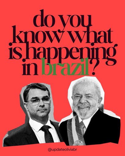 gcfbyjks's tweet photo. DO YOU KNOW WHAT IS HAPPENING IN BRAZIL?

#Eleições2026 #EleNão
#ARMYScomLula https://t.co/YcZAkKf8Lr