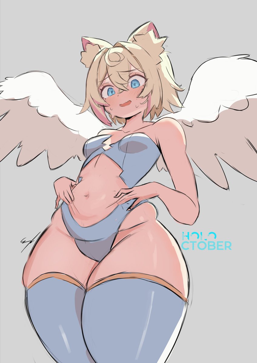 ErrozTheGrey's tweet photo. Day 4- Angel  

#FWMCpix #holoctober https://t.co/s4HqFi4dFx