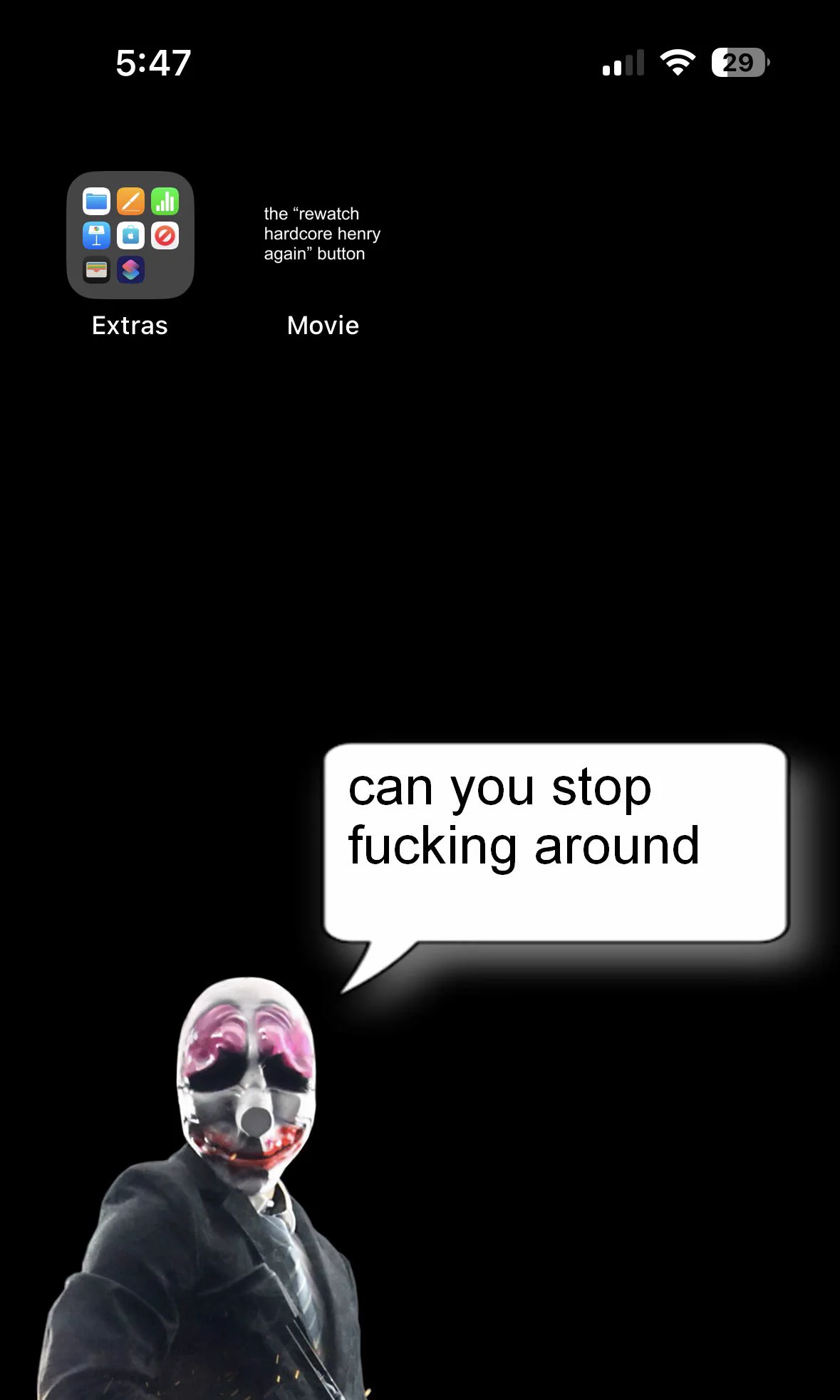thought it was funny to have a dedicated home screen button for an app ...