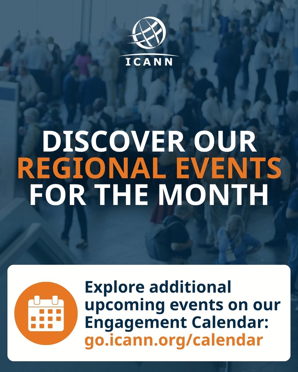 ICANN's tweet photo. 🌟 With #ICANN87 coming up in Bali, Indonesia, from 17–22 October, there’s plenty happening across the #ICANN community this month.

Beyond the Annual General Meeting, explore regional events, webinars, capacity-development activities, and other opportunities to connect and participate.

🗓️ See what’s happening in October >> https://t.co/mLX7rAL26g