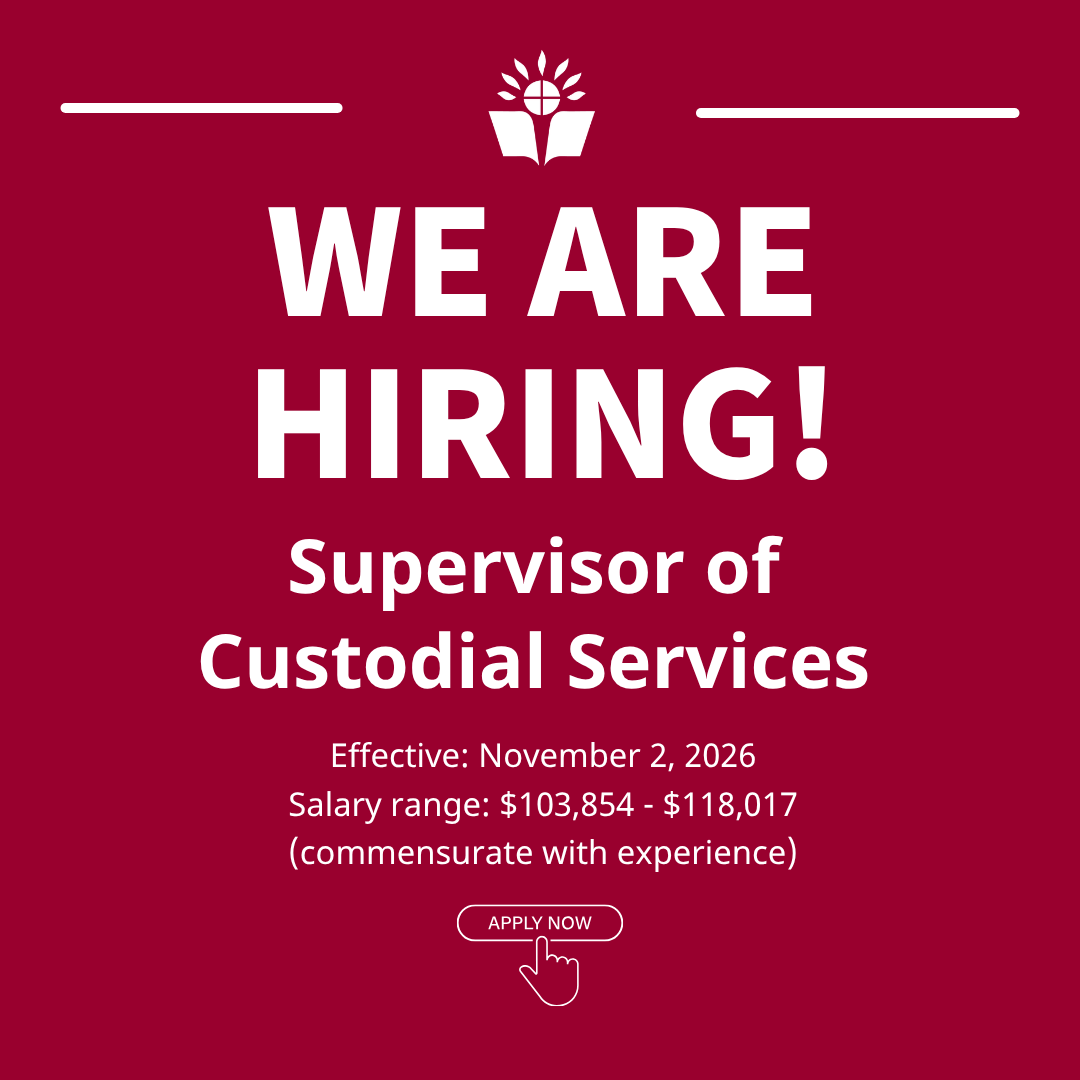 LDCSB's tweet photo. We are looking for a Supervisor of Custodial Services to join our team!
Effective: November 2, 2026
Salary Rate: $103,854 - $118,017 (commensurate with experience)
Interested? Apply at https://t.co/0gm0yfJffy > Careers > Management + Professional #WeAreLDCDSB https://t.co/1alcFp1cY9
