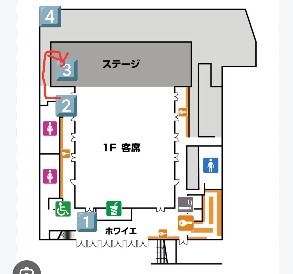 yukidaruma_69's tweet photo. ちょっと落ち着いてきたのでSAYONARA会の備忘録✨

本編終了後アンコール開始までに…
1⃣で本人確認
2️⃣でアンコール曲が開始して暫く待機💦←1番観たい曲だったの…🥲w
3️⃣でステージ観覧🎶←曲が終了後直ぐに移動💦
4⃣でお見送り待機✨
ファンからのACTIONは禁止🙅🏻‍♀️
でもメンバーからならOK🙆🏻‍♀️ https://t.co/BgagZldaDZ