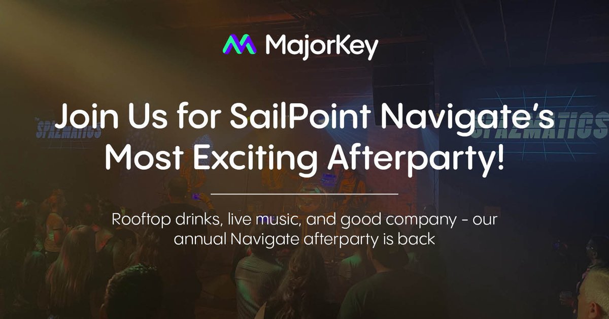 MajorKeyTech's tweet photo. Just two days away from our annual Navigate afterparty! Meet us after the conference for rooftop drinks, good company, and live music from The Spazmatics.

Registration closes soon: https://t.co/EbQpAa6soP https://t.co/SDeTunjxVr