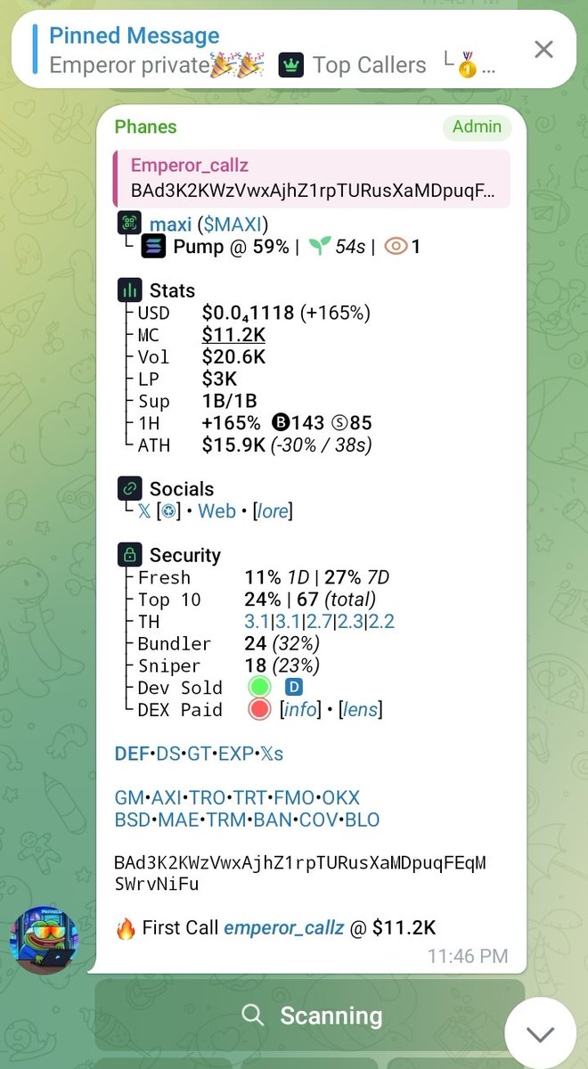 emperor_callz's tweet photo. Watch your entry on $MAXI
High Risk Gamble 💱 
CA

BAd3K2KWzVwxAjhZ1rpTURusXaMDpuqFEqMSWrvNiFu
#solanamemecoin #memecoin #memecoin1000x https://t.co/UkDLrZW03p