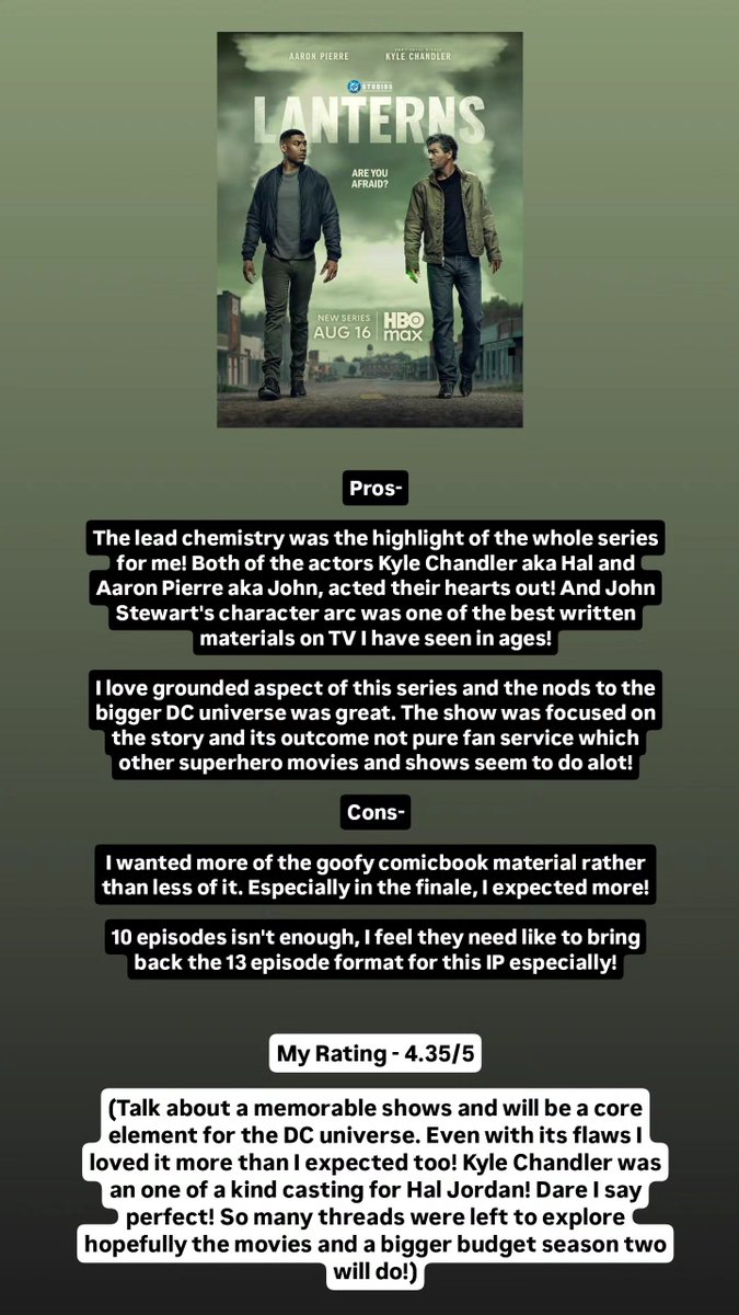 ShamilMak's tweet photo. My Quick and Short Review of Lanterns Season 1 #shamilmakeen #myreview #HBO #hboshow #trending #DC #DCU #DCshow #DCshowreview #lanterns #lanternsDCshowreview #lanternsreview #lanternsS1 https://t.co/rv8OZMhAPb