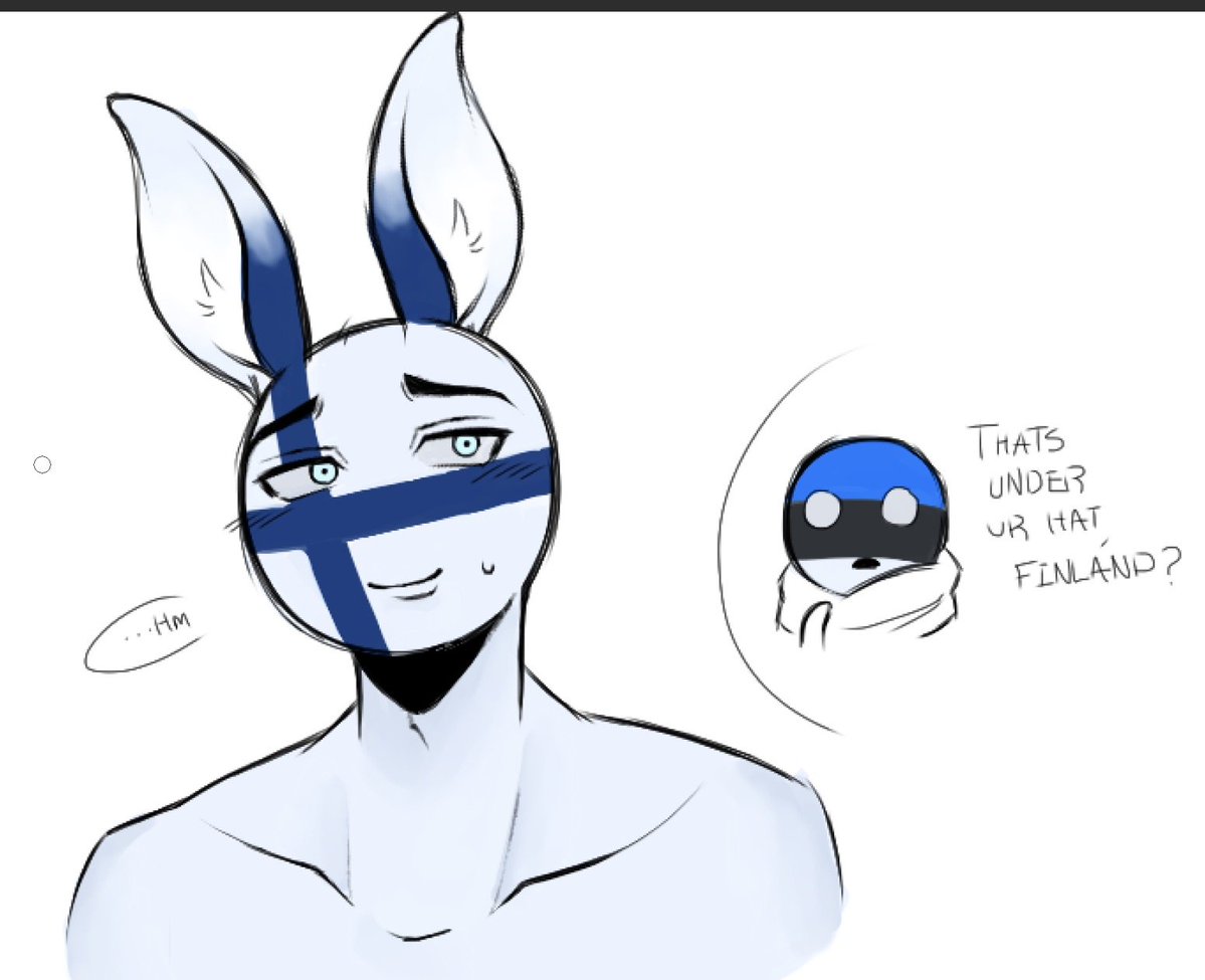 mememe1378414's tweet photo. doodle headcanon that finland has rabbit ears and they fold back with his hat on 🇫🇮+ 🇪🇪 #countryhumans https://t.co/7JzIWD6IdQ