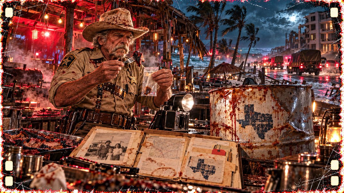 hansgruberhitit's tweet photo. Machete carries Cherry like a human turret through an infected convoy. Tulum J.T. won't explain why his brisket tastes like Texas. And Earl opens an old El Paso file for the first time in years.
Best in Texas. Even in Mexico.
#GrindhouseVerse #PlanetTerror #Machete https://t.co/g7JngKM0ks