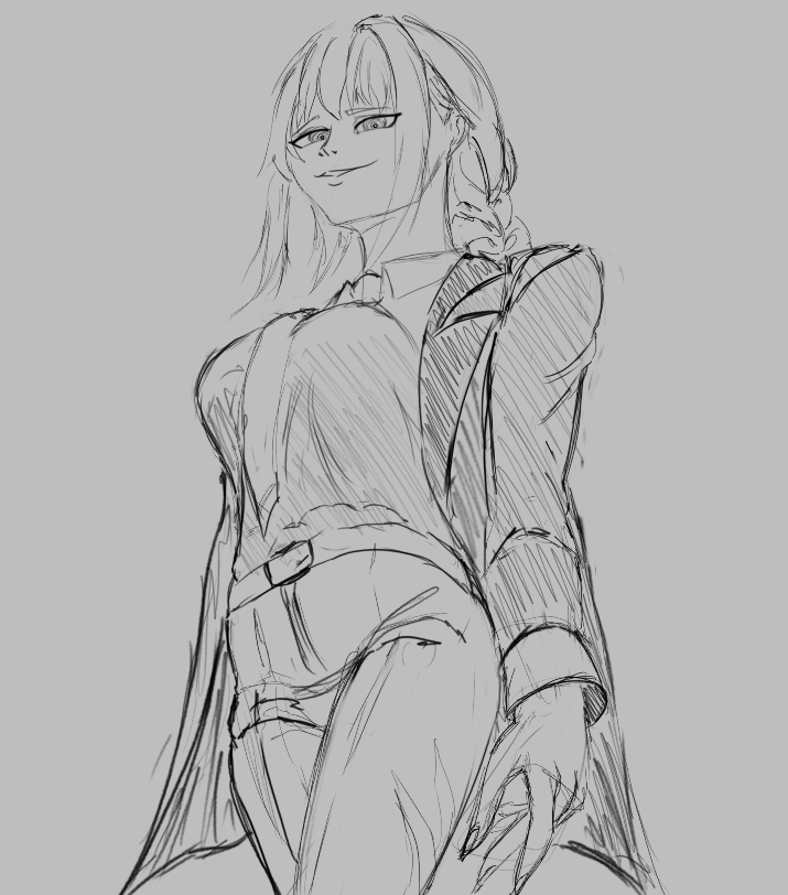 SkelaGad's tweet photo. WIP #Makima #chainsawman I don't know, let me know this. Is it worth refining? https://t.co/7cMPSZSzUf