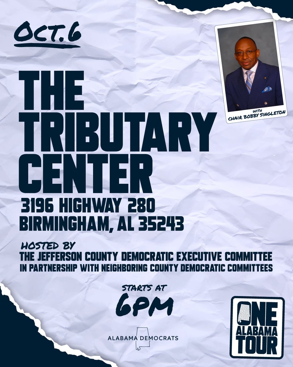 aldemocrats's tweet photo. The One Alabama Tour is LIVE in The Tributary Center!
#BlueWave26 #onealabama https://t.co/hYS6mpHS1d