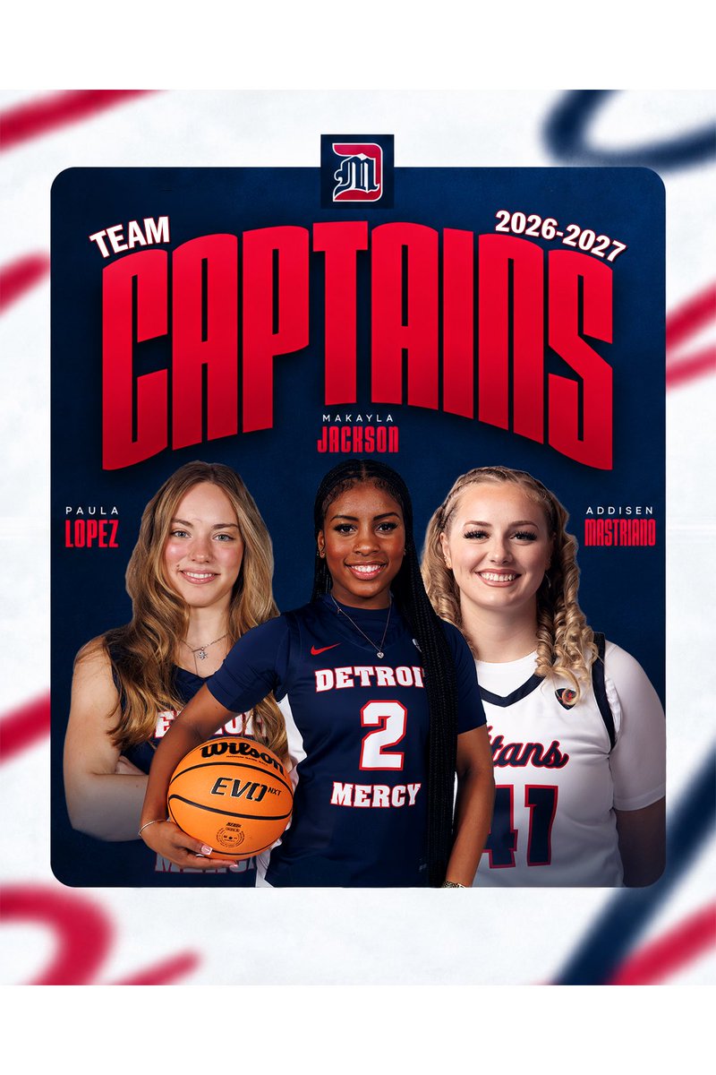 Detroit_WBB's tweet photo. Leading the way. Your 2026-2027 Team Captains.
Go Titans!
#DetroitsCollegeTeam⚔️ #HLWBB https://t.co/fUMyRfbixk