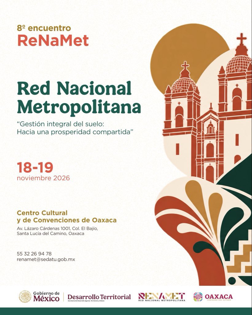 portalpagina3's tweet photo. ¡Acompáñanos a seguir construyendo una movilidad para el bienestar! 🙌
Como #Semovi participaremos en el 8º encuentro de la Red Nacional Metropolitana (#ReNaMet), los días 18 y 19 de noviembre en el Centro Cultural y de Convenciones de Oaxaca.
#MovilidadQueTransforma https://t.co/OYu4i5JuPn