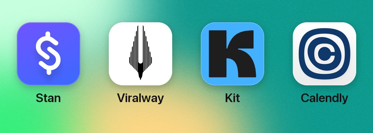 sudeaiugc's tweet photo. apps behind every 6-figure creator business 💰✨

reply:
1. Stan — for my link-in-bio store 🛒
2. Viralway — for turning my link into ads that are ready to post 🚀
3. Kit — for my newsletter 💌
4. Calendly — for booking calls without the back &amp; forth 📅 https://t.co/fuETwpf7ZP