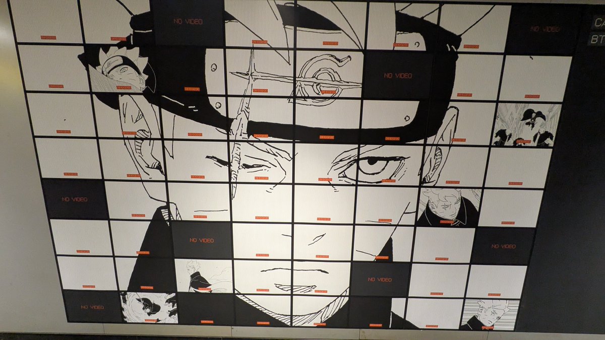 guernicass4's tweet photo. 渋谷駅に道玄坂地下にBORUTOの広告発見！

防犯カメラの映像に決まって書かれている
09:10:02:00
の表示 https://t.co/OhW2q7Tv1A