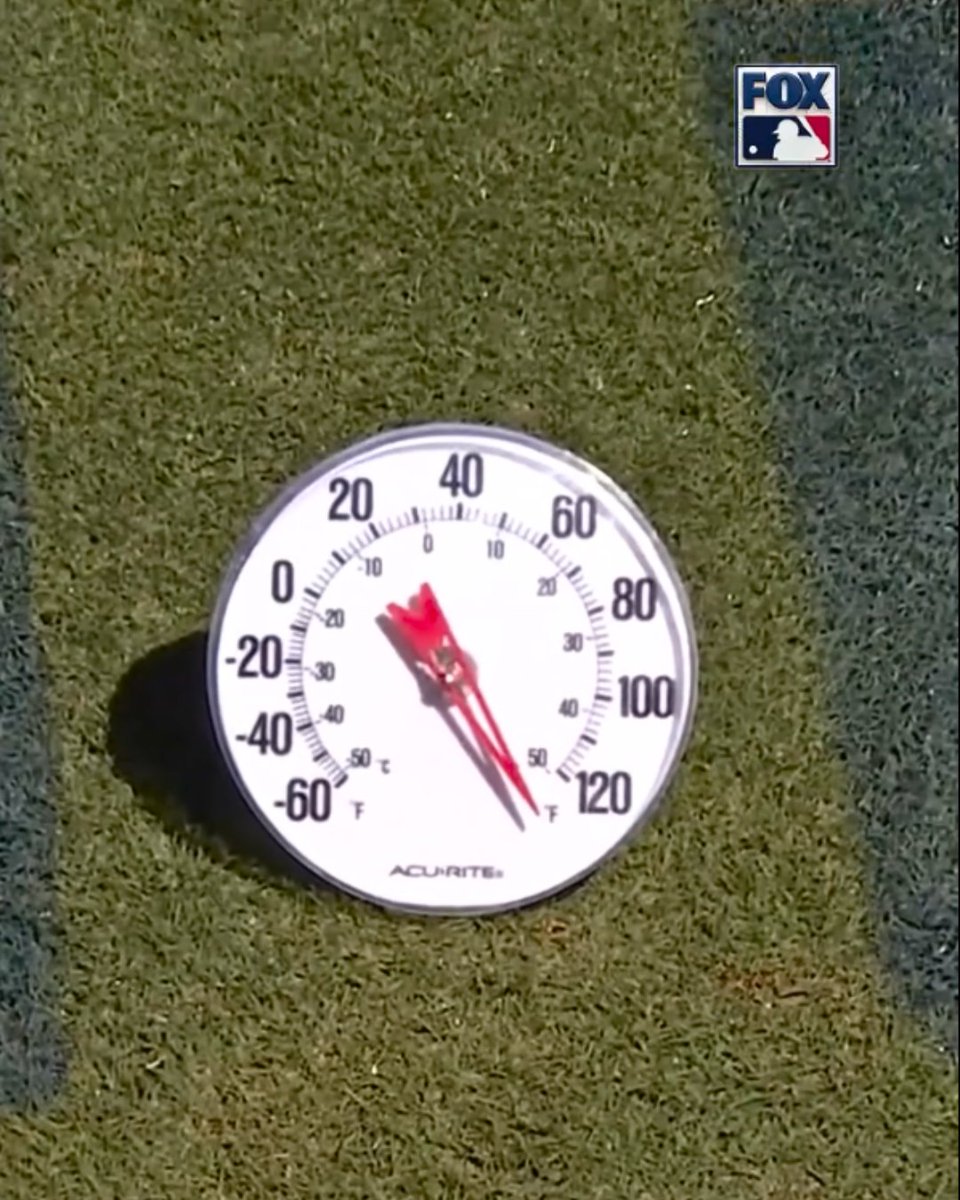 AcuRite's tweet photo. 128° on the field?! 🔥⚾️
Looks like they were maxing out the AcuRite thermometer last night at the Dodgers Stadium! 🌡️😳
Now THAT’S some serious heat. 🔥
#AcuRite #Dodgers #Baseball #Weather https://t.co/xOzmIZeUSK