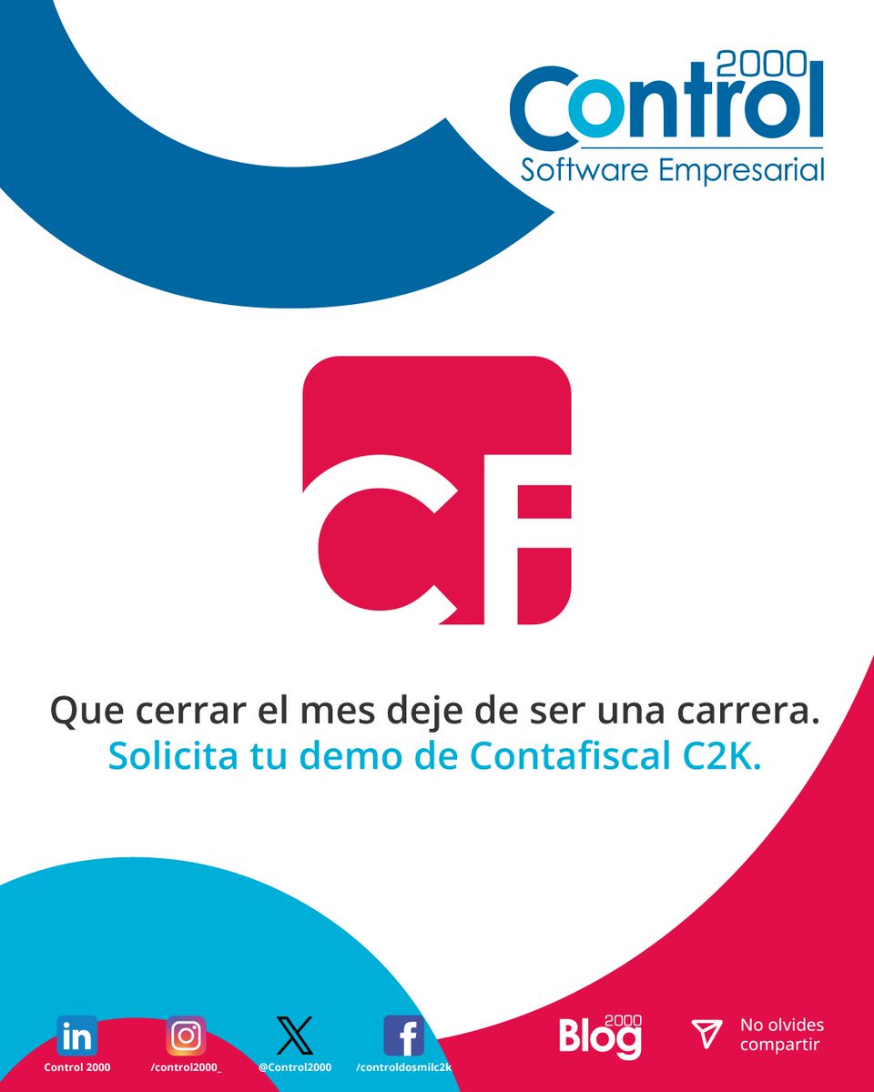 Control2000's tweet photo. El cierre de mes no debería sentirse como un examen sorpresa 😅 
Con Contafiscal C2K puedes llevar tus cifras con más orden y llegar a tus obligaciones con más calma.
https://t.co/XUBr6ZLUCw ✅

#ContafiscalC2K #CierreDeMes #Control2000 https://t.co/FuQW0TFO2Z