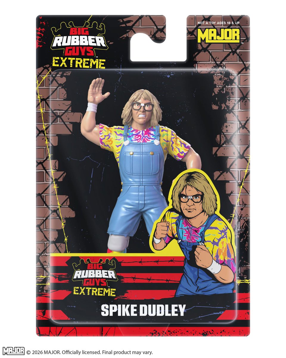 CollectMajor's tweet photo. Get the new Big Rubber Guys Spike Dudley!

Available for pre-order at https://t.co/sBeCovjYm5, only for the month of October!

#CollectMajor
#ScratchThatFigureItch https://t.co/PavkDHbWUq