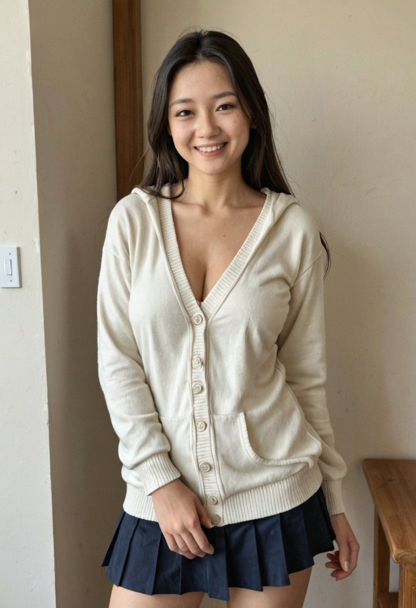 washinokioku's tweet photo. あれは、インスタじゃったか、Xじゃったか……。
白いニットを着たグラマラスな女がおってのう。
顔はおぼこいんじゃが、挑発的な服装とのギャップが妙にムラついてのう……。
記憶を頼りにAIで再現してみたんじゃ。
……こんな感じじゃったと思う。

…まごうことなくSFWじゃぞい…。 https://t.co/Qk5pFfVZVV