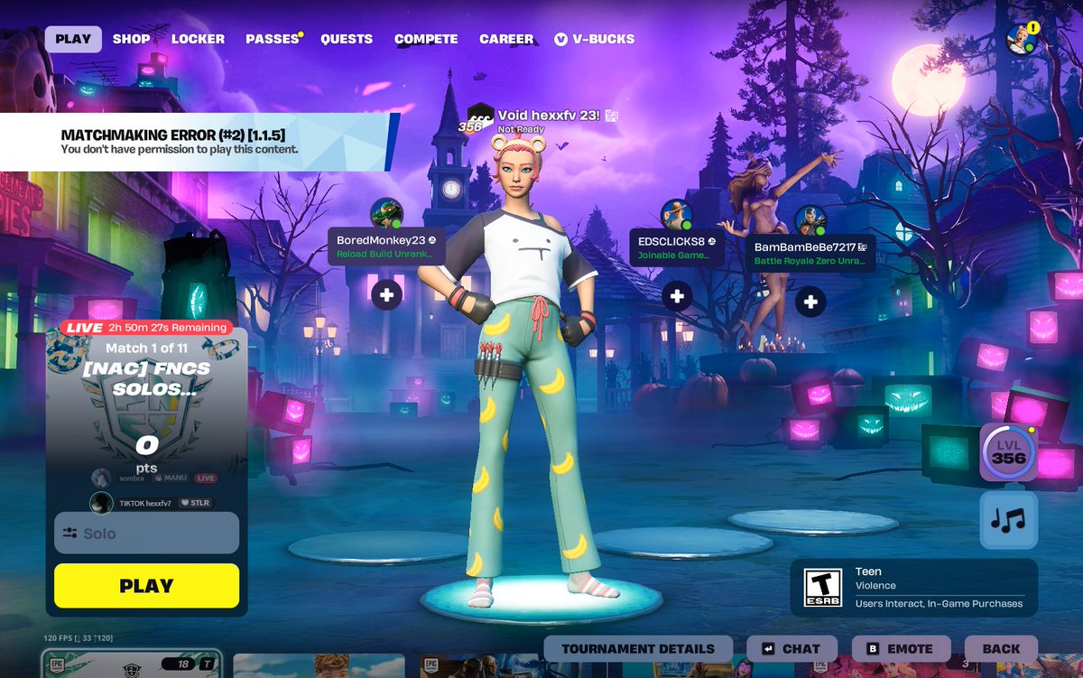 hexxfv4b's tweet photo. fornite fix this pls😡 https://t.co/2lWSBscOUQ