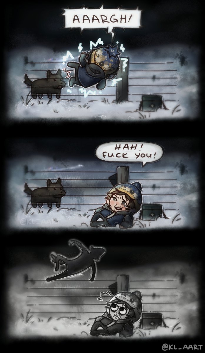 kl_aart's tweet photo. hopping the fence but it's that zomboid dog🐕

#ResidentEvilㅤ https://t.co/UhiLARZXpZ