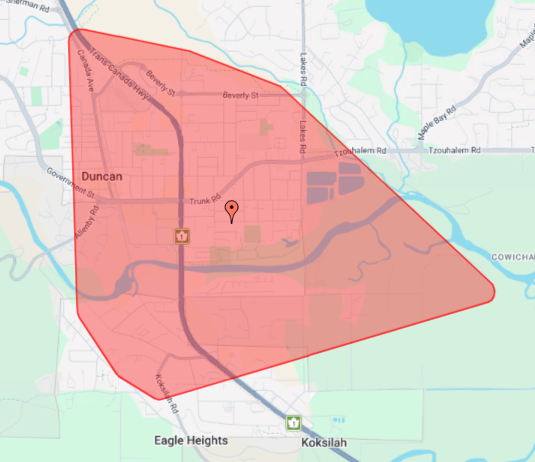 bchydro's tweet photo. Crews are on their way to an outage affecting 1,647 customers in the #DuncanBC area. Visit our mobile site for updates: https://t.co/Md8sIwblOo https://t.co/YDEAOAPpWb