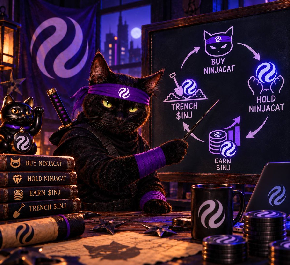 NinjaCatSF's tweet photo. Have you studied the $NINJACAT $INJ 🔄 ?

Buy -> Hold -> Earn -> Trench 

Study the sword ⚔️ https://t.co/E82MAQ5oTI