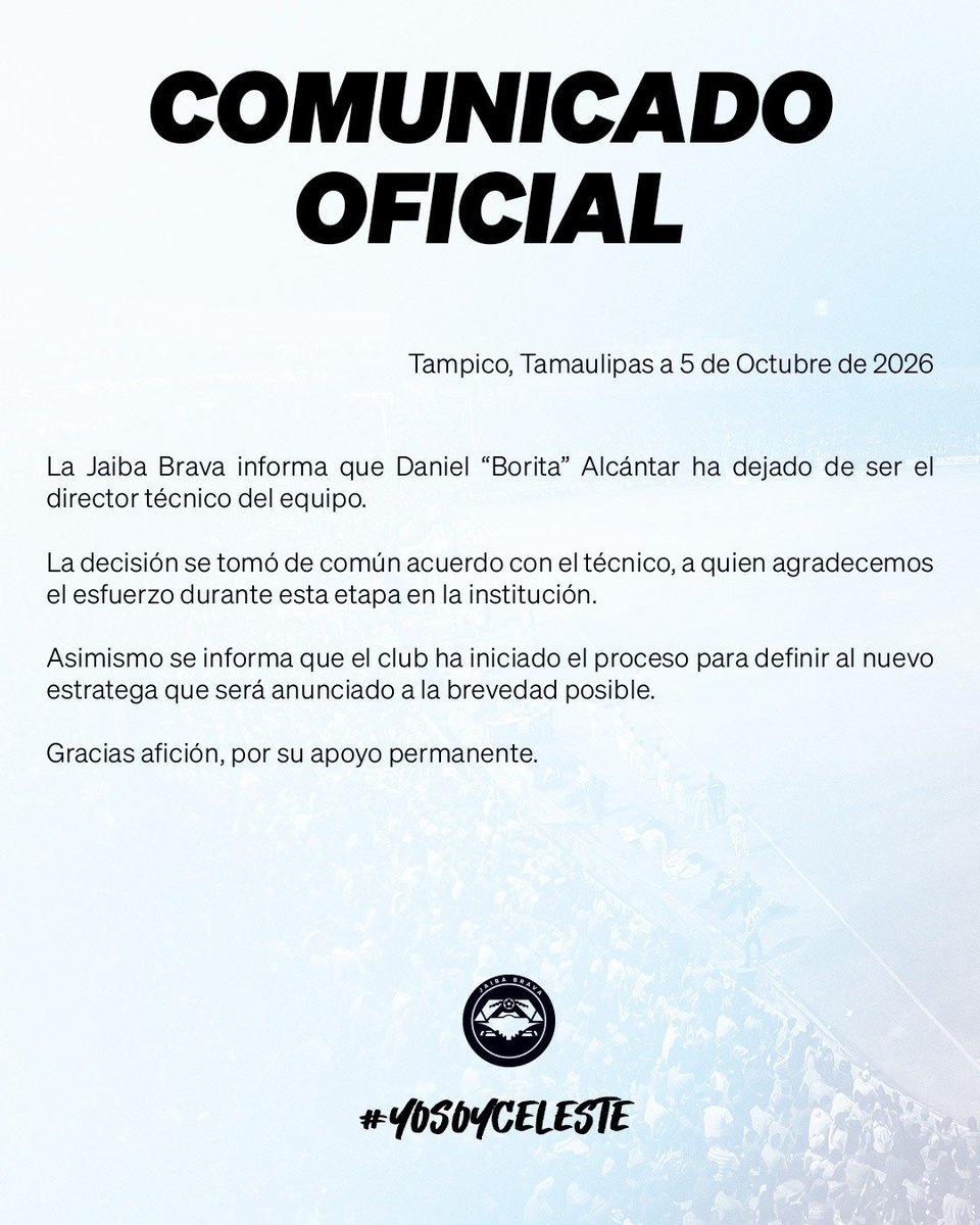 JaibaBrava_TM's tweet photo. 📄 | COMUNICADO OFICIAL 

#YoSoyCeleste 💙🦀 https://t.co/J4vbxkZ4Rw
