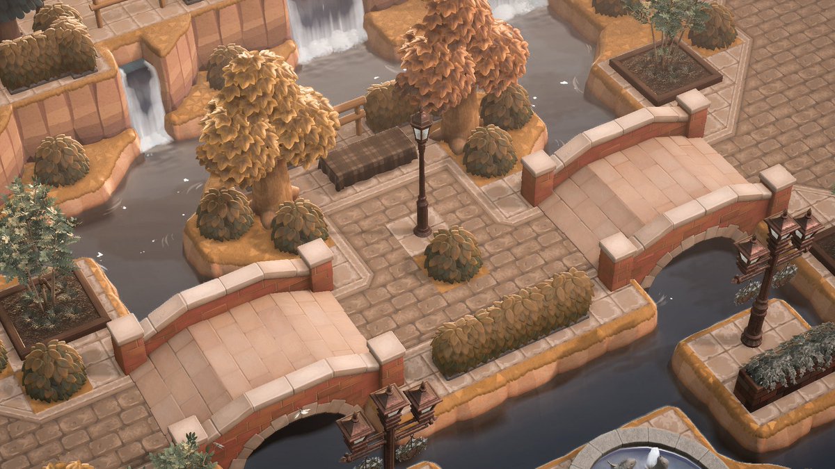 kagari1729's tweet photo. 2本の橋

#あつまれどうぶつの森 #あつ森
#animalcrossing #acnh 
#あつ森写真部 https://t.co/F4CPW0Aeqt