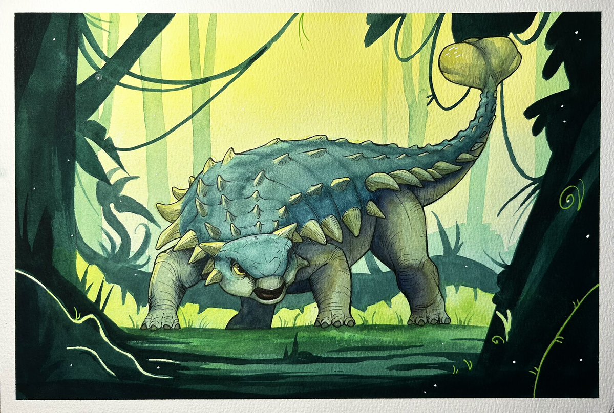riSilencee's tweet photo. I love drawing on paper! Ankylosaurus looks like Bampy^^
#paleoart #paleoartist #dinosaur #artist #commissionsopen https://t.co/a0RCfrnJbR