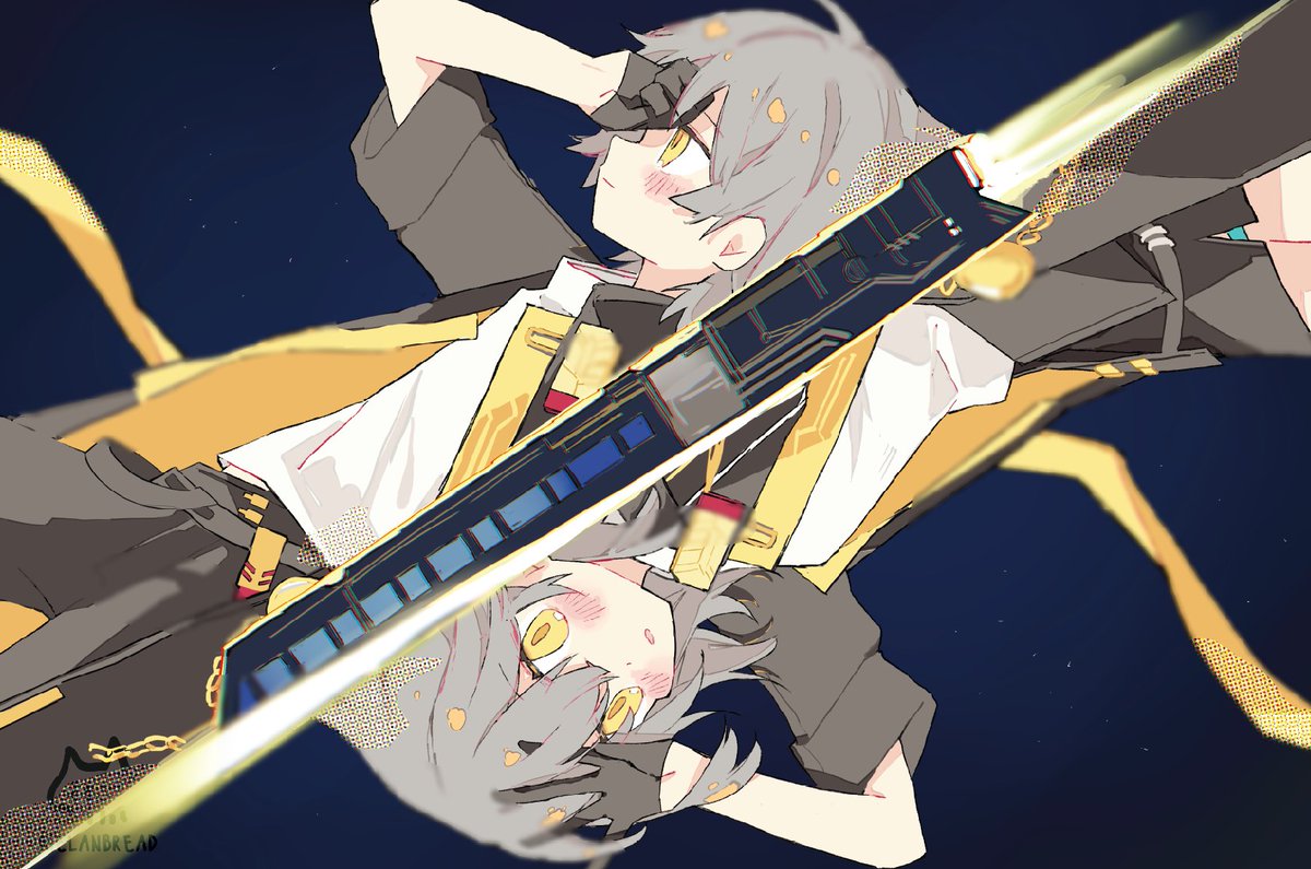 Melanbread's tweet photo. stelle / caelus - honkai star rail https://t.co/sGD8Q1xDKo