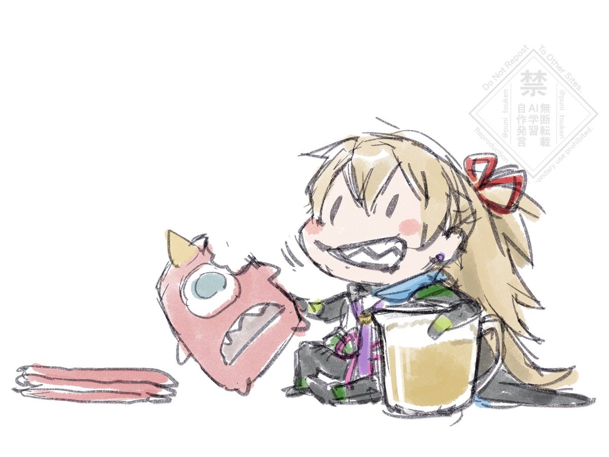 puni_touken's tweet photo. 赤いト餓鬼がピリ辛で美味いらしい。 https://t.co/JPlc6ZbTFN