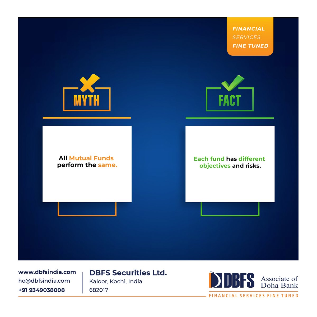 DbfsGroup's tweet photo. When myths meet truth!
Join the journey of financial enlightenment.

#mythandtruth #finance #dbfs #financetruth #fact #facts #factsdaily #knowledge #factz #amazingfacts #factsoflife #dailyfacts #mutualfund #myth #truth #mythbusted https://t.co/1l8L5Dcpuh