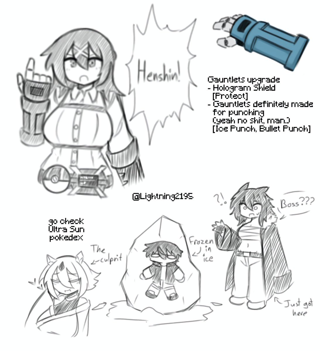 Lightning2195's tweet photo. Pokemon gijinka team doodle

I'm out of ideas. https://t.co/K7wuSfYsXw