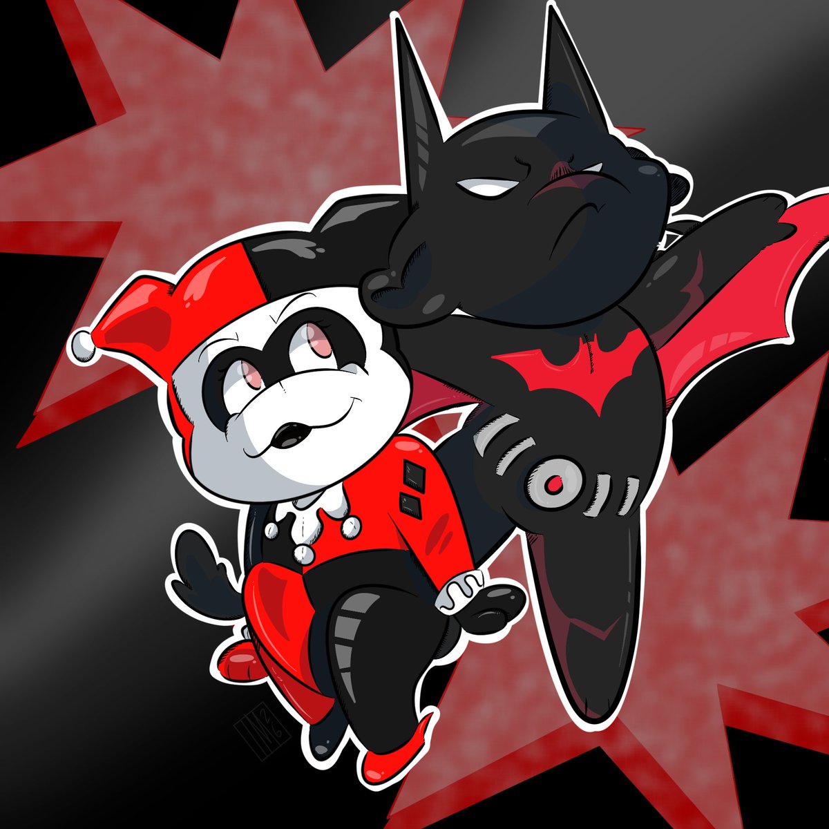_m0rbidpup_'s tweet photo. Paradox and finch have dressed up for Halloween! https://t.co/79FUyDMWjB