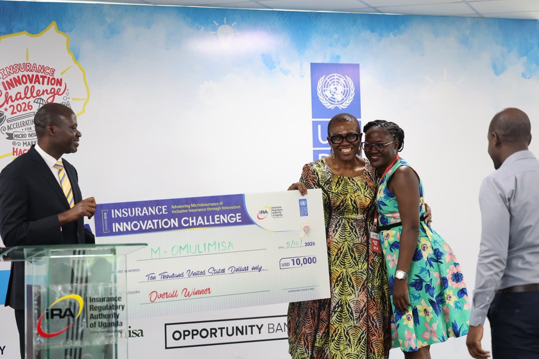 UNDPUganda's tweet photo. @m_omulimisa emerged as the overall winner of the 2026 Insurance Innovation Challenge and received $10,000. @OticGroup was named first runner-up receiving $4,000, and the eight other finalists each received $600.🏆

Across five intense days of mentorship and refinement, these teams tackled real-world challenges in insurance access. From agriculture and healthcare to transport and tech, their solutions highlighted how innovation builds lasting resilience.