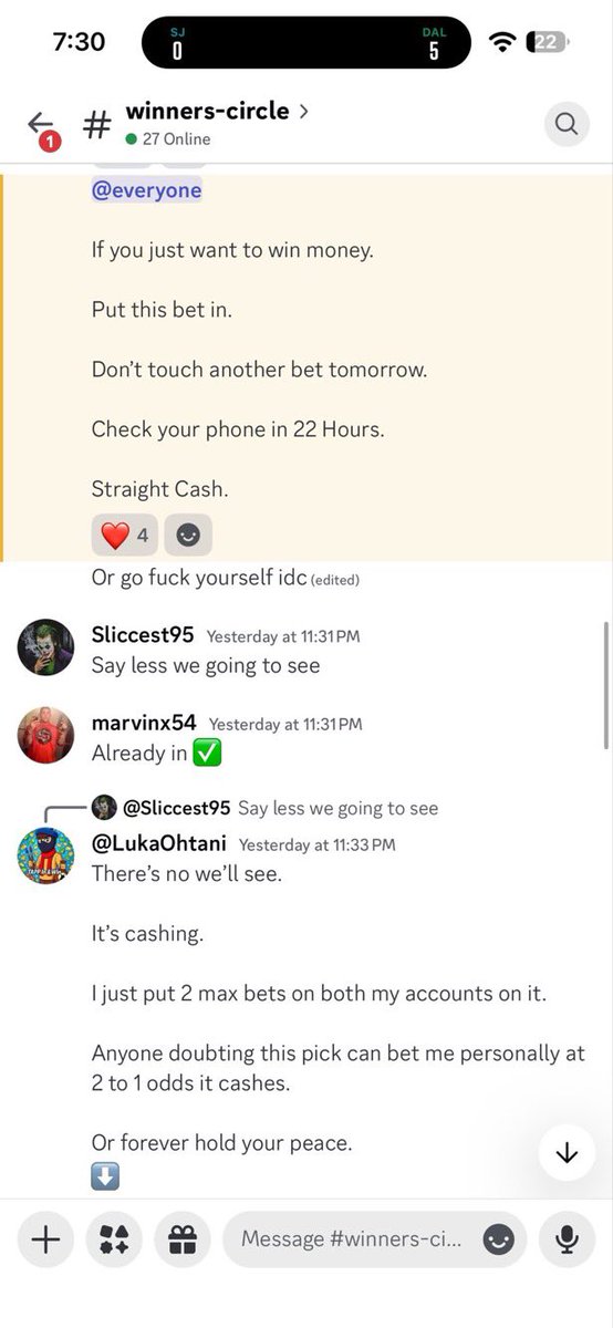 LukaOhtani's tweet photo. ✅ CASH 2.35x NHL 3 Pick Parlay NUKE

Told my followers when I posted this last night….

It was Guarenteed money.

✅ Kucherov
✅ Stutzle
✅ Rantanen 

Never a doubt.

TAPP In &amp; Win https://t.co/vt47vuSf3b