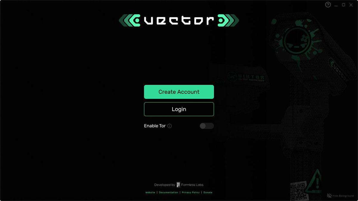 VectorPrivacy's tweet photo. Thanks to a post and discussion on @stashernews, we have taken some great feedback to add a Tor toggle on the initial login/account creation screen so you can toggle before engaging. 

✅Added layer of privacy from the beginning

Special thanks to MutinousCode &amp; AilliA 🤝 https://t.co/FuBL5x77yi