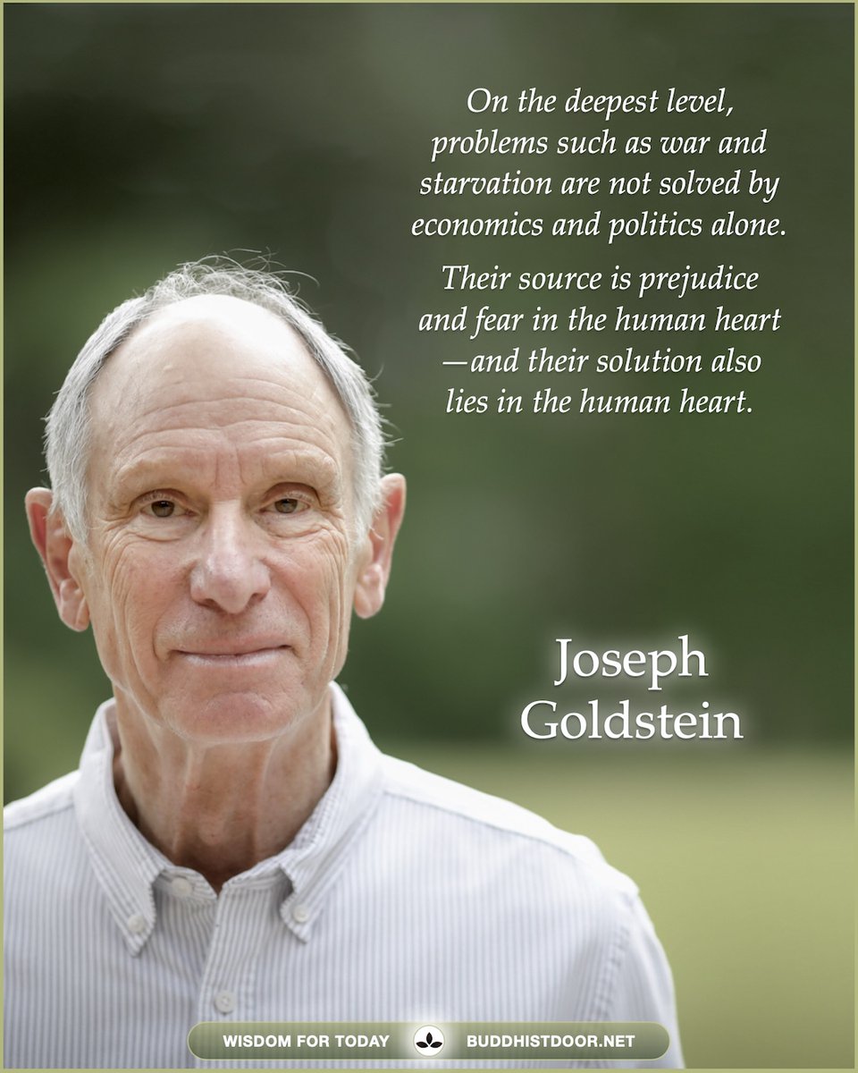 Buddhistdoor's tweet photo. 🪷 Buddhistdoor Quote for Today: Joseph Goldstein 🪷
🔗 Go deeper: Buddhistdoor Global
#Buddhism #Buddha #Dharma #BuddhistQuotes #Vipassana #Peace #Compassion #Awakening #Mindfulness #Meditation #Spirituality https://t.co/EgPMLFAmdg