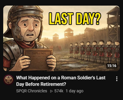 NextGenStudioAI's tweet photo. $5k–$7k in 24 hours! 574k views on a single 15 minute faceless video.

The title? “What Happened on a Roman Soldier’s Last Day Before Retirement?”

It works because it’s not a dry lecture. It’s a story about one soldier's final day waiting for a diploma. The viewer needs to see the ending.

NextGen Studio turns ideas like this into full videos in minutes. Skip the hard part and just upload.