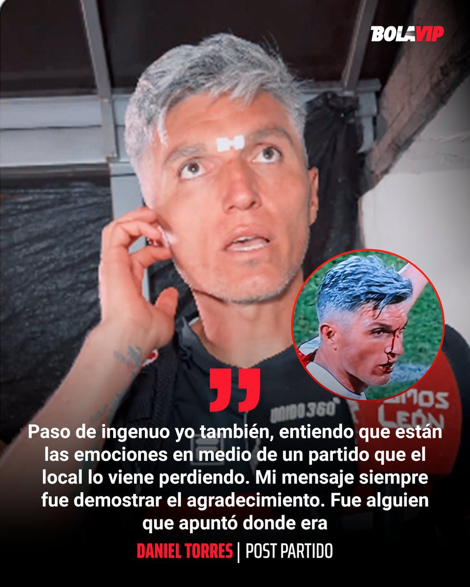 BolavipCo's tweet photo. 🗣️ Las declaraciones de Daniel Torres, luego de recibir un 'monedazo' desde la tribuna con hinchas del Medellín.

Veremos al inadaptado como Gestor de Paz en los próximos días... https://t.co/McrOCMFymc