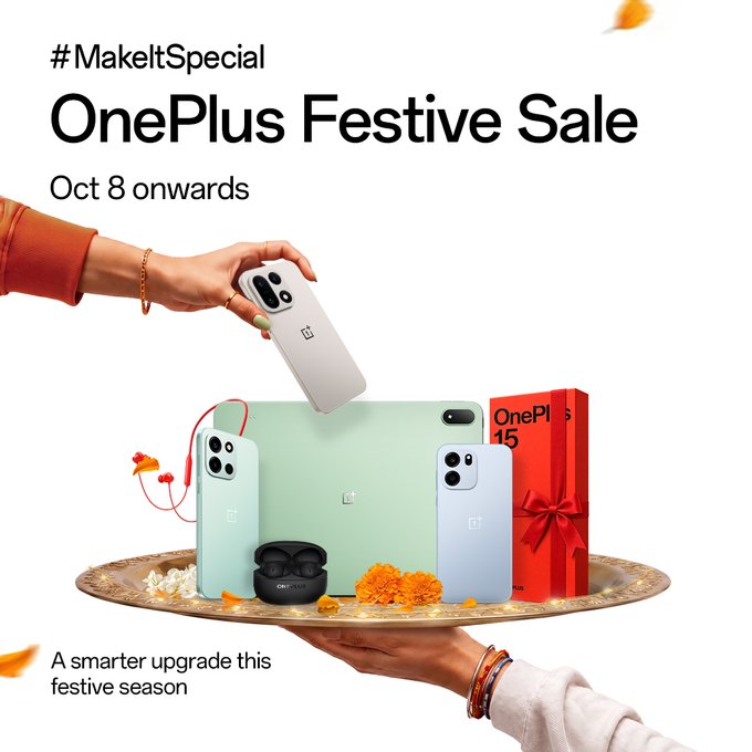 DealHuntersIN24's tweet photo. #Ad  🔥 Amazon HOT DEAL Alert

✨ MakeItSpecial with festive offers across OnePlus smartphones, tablets, audio and more.

🛍️ Gifts for every generation.

#AmazonIndia #AmazonDeals

🎟️See all offers &amp; discounts🛒👇

https://t.co/xHnBRRihY6 https://t.co/mc4e02DYrr