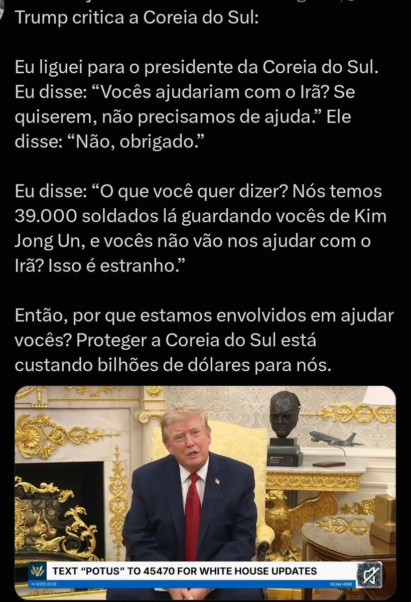 Amanda_Braga's tweet photo. @Fluminista Vcs homens tem q mobilizar pra lembrar q tem uma grande chance de serem convocados pq o Laranjão dos estragos fudidos vai pedir militares brasileiros pra lutar a guerra dele como fez com a Coreia do Sul, lá o presidente desconversou mas aqui o capacho dele vai enviar @Fluminista https://t.co/rVeBncyG9R