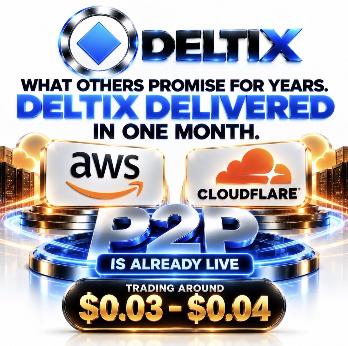 Crypmatrx's tweet photo. 🔹 DELTIX IS TRADING. PEOPLE ARE ALREADY MAKING MONEY.

Think about what has happened in just over one month.

While some projects spend years promising what is coming, Deltix started putting utility in people’s hands.

🔹 P2P IS ALREADY LIVE.

$DLTX is changing hands through the Deltix P2P ecosystem around $0.03–$0.04, based on current community trading activity.

People are not waiting years for P2P.

They’re already buying. They’re already selling.

And Deltix isn’t stopping there.

🔹 Layer 1 blockchain
🔹 DPoS architecture
🔹 P2P inside the ecosystem
🔹 400K+ community
🔹 Developer & builder expansion on the roadmap
🔹 Amazon Web Services Activate application submitted
🔹 Cloudflare technology planned for future Deltix infrastructure

Read that again.

ONE MONTH.

Some projects give you a roadmap explaining what they might build in the next few years.

Deltix is building the roadmap while the ecosystem is already moving.

And now the interesting question isn’t only:

“What is DLTX worth today?”

It’s:

🔹 WHAT HAPPENS TO P2P PRICE DISCOVERY IF DELTIX KEEPS BUILDING AT THIS SPEED?

$0.03?
$0.04?

That’s where people are trading today.

Tomorrow is for the market to discover.

No guaranteed price. No guaranteed profit.

Just buyers, sellers, utility, demand — and price discovery.

DELTIX HAS ONLY JUST STARTED. 🔹

#Deltix #DLTX #P2P #Layer1 #DPoS #PriceDiscovery #Web3 #Blockchain #Crypto #Cloudflare #AmazonWebServices #区块链 #加密货币 #블록체인 #암호화폐 #TiềnĐiệnTử #Kripto #BlockchainIndonesia