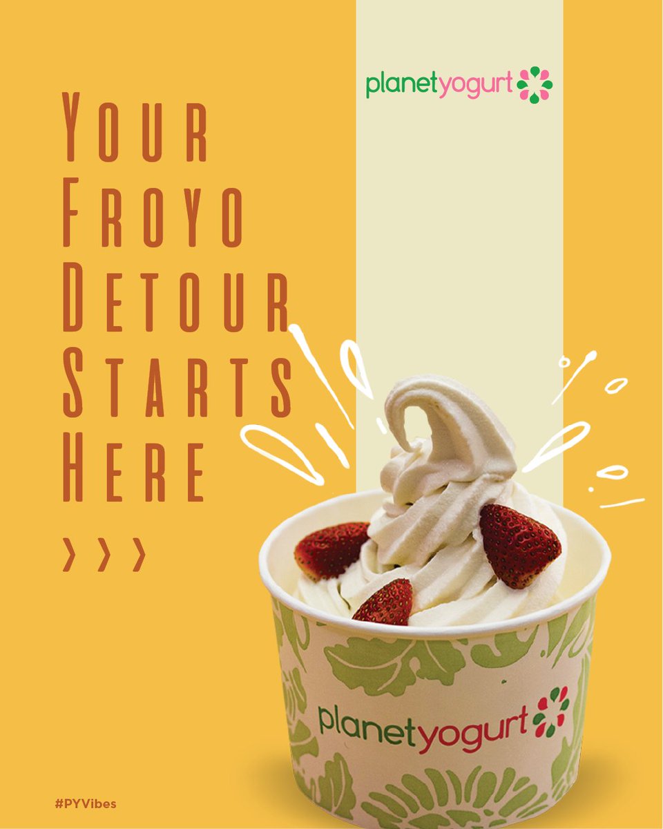 PlanetYogurt's tweet photo. This October, keep Planet Yogurt on the route and turn your journey into something sweeter. Swipe through to spot all the Planet Yogurt branches & kiosks near you.
#PYVibes https://t.co/OJrFi6wy9R