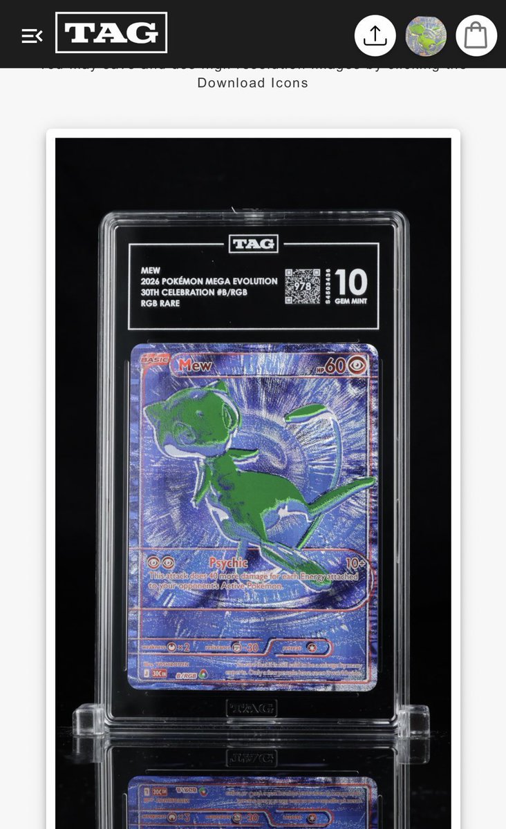 The_Poke_Scout's tweet photo. CRAZY $15,000 POKEMON SCORE!

Our Pokemon alert Discord helped us pull a POP 1 Blue Mew RGB. 

Blue Mew RGB, overnighted to TAG, turned to TAG 10 -> 978/1000 -> POP 1!

We’re finishing up a few things and releasing to the public in a few days!

Drop a follow to get in early & get your first month FREE!