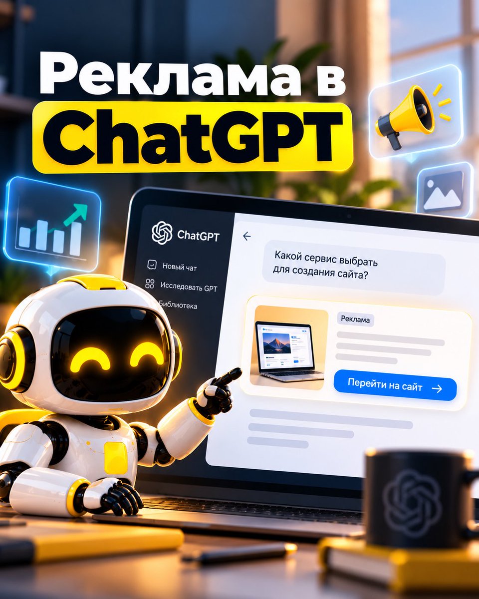 esaikg's tweet photo. А что, если реклама скоро будет показываться прямо в ChatGPT?

OpenAI развивает ChatGPT Ads — рекламу внутри ChatGPT.

Как она работает? Сколько стоит? Кто уже может запускать кампании? И доступна ли реклама для бизнеса из стран СНГ? https://t.co/GlvUqR6cPT