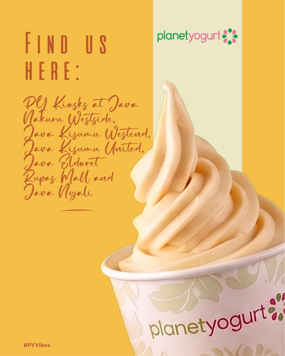 PlanetYogurt's tweet photo. Wherever October takes you … we'll be right there to put a smile on your face. Find us at Java Kisumu Westend, Kisumu United, Java Nyali, Rupas Mall Eldoret and Java Nakuru Westside
#PYVibes https://t.co/HUzNVwtgL6
