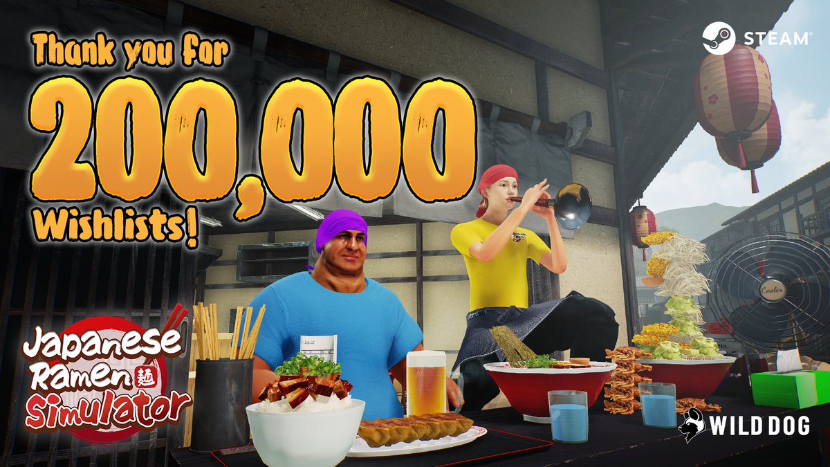 chujohiroto's tweet photo. Japanese Ramen Simulator は10月9日(金) 17時 (日本時間) に発売します！
ウィッシュリスト数も20万件を突破し、期待にこたえられるよう開発チーム一同尽力してまいります！

延期のお詫びとしてリリースセールの割引率も上げました🙏

日本の方はぜひ三連休お楽しみください！ https://t.co/OoaPZRG2SP